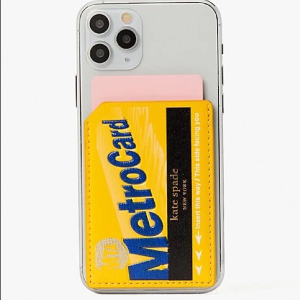 NWT Kate Spade NYC MTA Metro card wallet “on a roll” metro card sticker pocket